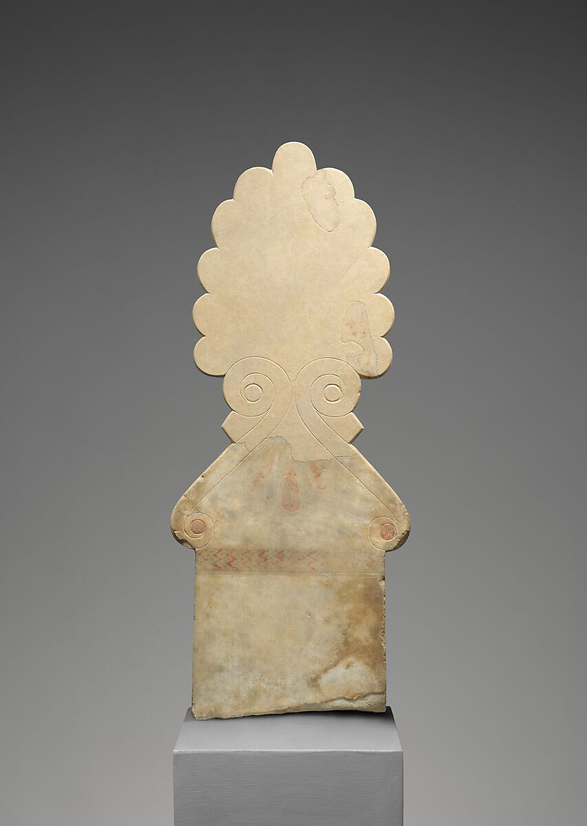 Finial of a marble stele (grave marker), Marble, Greek, Attic 