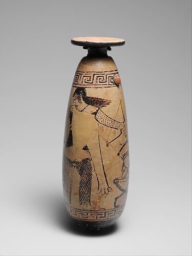 Terracotta alabastron (perfume vase)