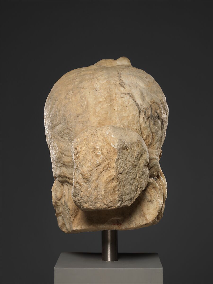 Over-life-sized marble portrait, probably of the empress Sabina, Marble, Roman