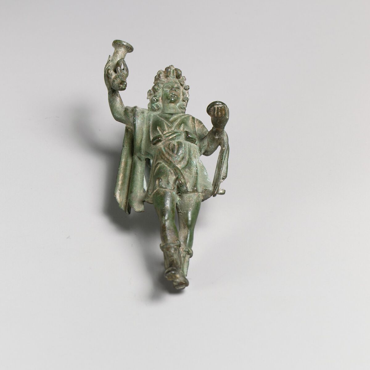 Bronze statuette of a Lar, Bronze, Roman