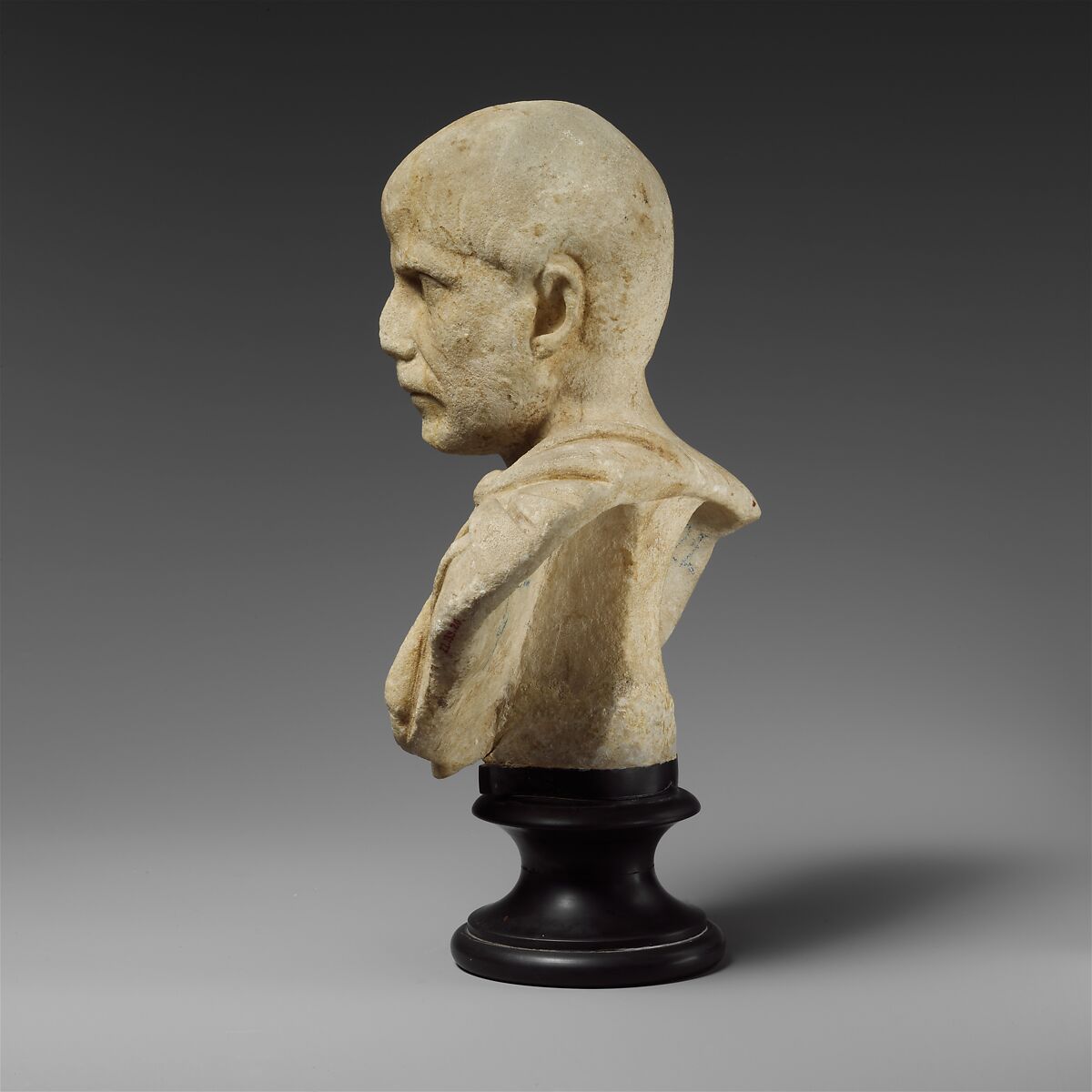 Marble bust of a man, Marble, Roman