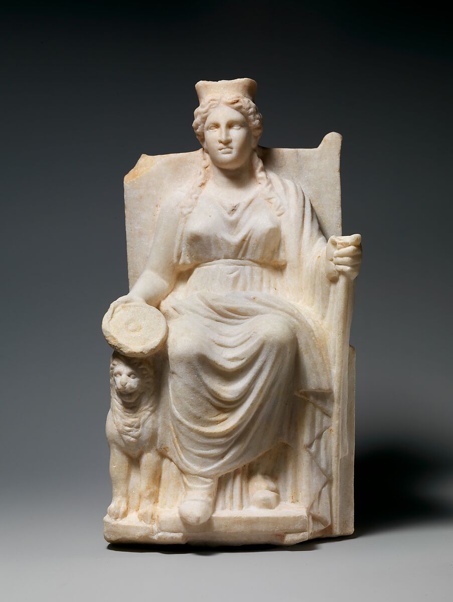 Marble statuette of Kybele, Marble, Roman 