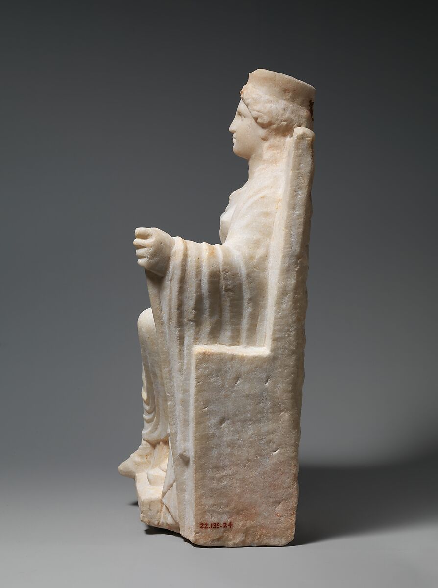 Marble statuette of Kybele, Marble, Roman