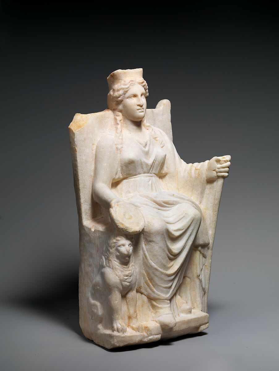 Marble statuette of Kybele, Marble, Roman