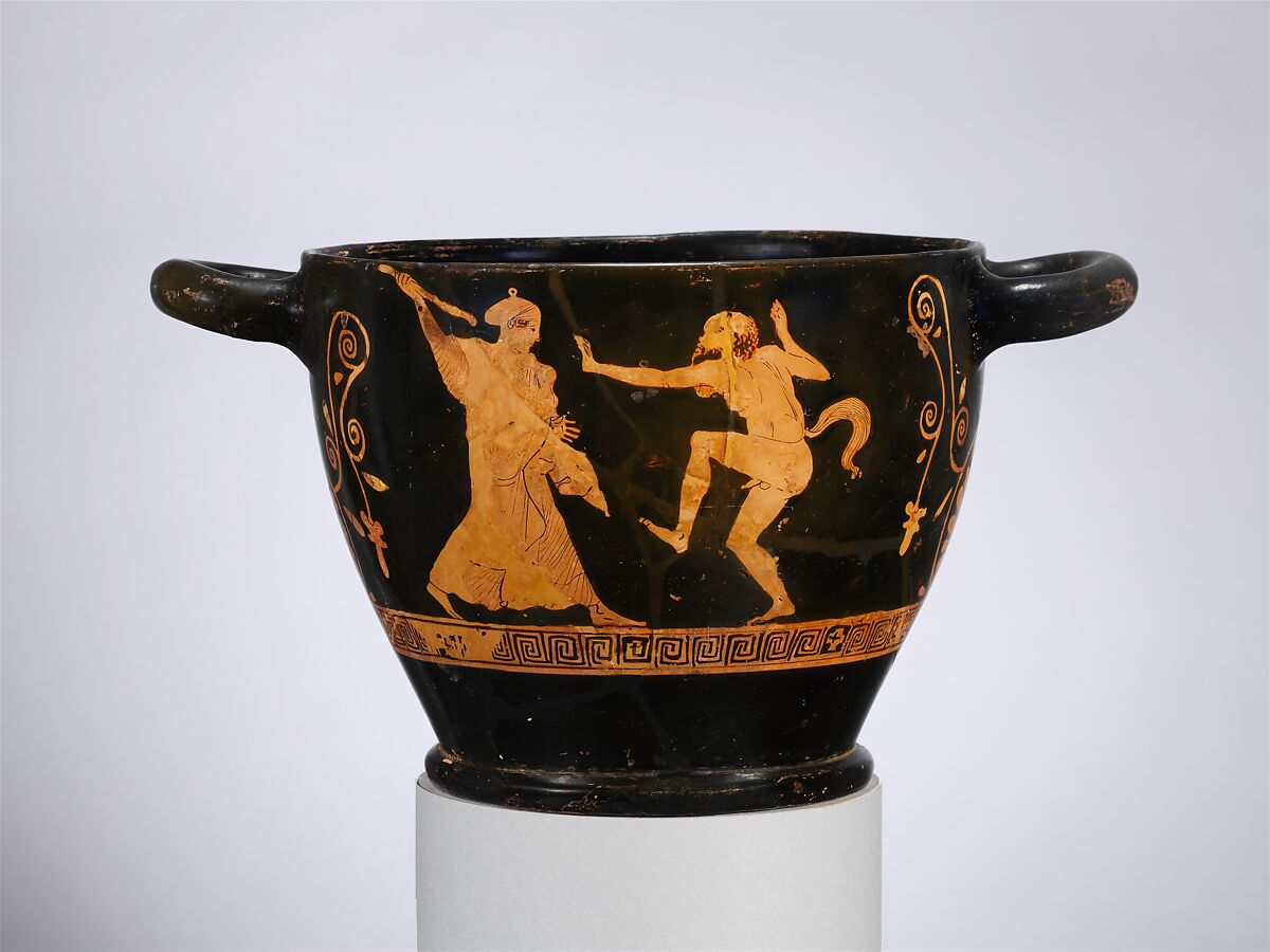 Terracotta skyphos (deep drinking cup), Recalls the Aberdeen Painter, Terracotta, Greek, Attic