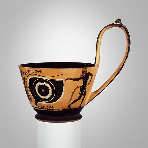 Terracotta kyathos (cup-shaped ladle)