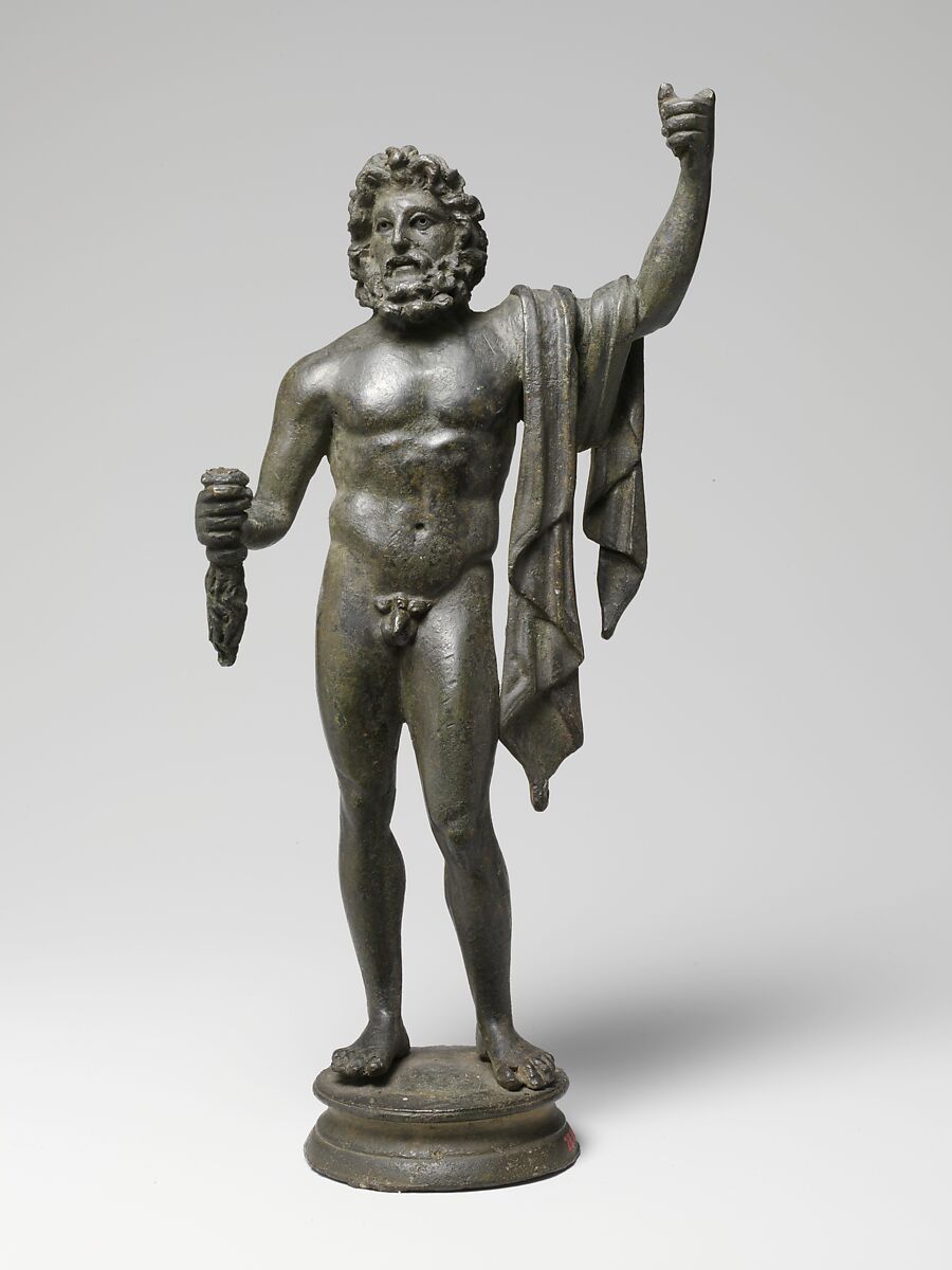 Bronze statuette of Jupiter, Bronze, Roman 