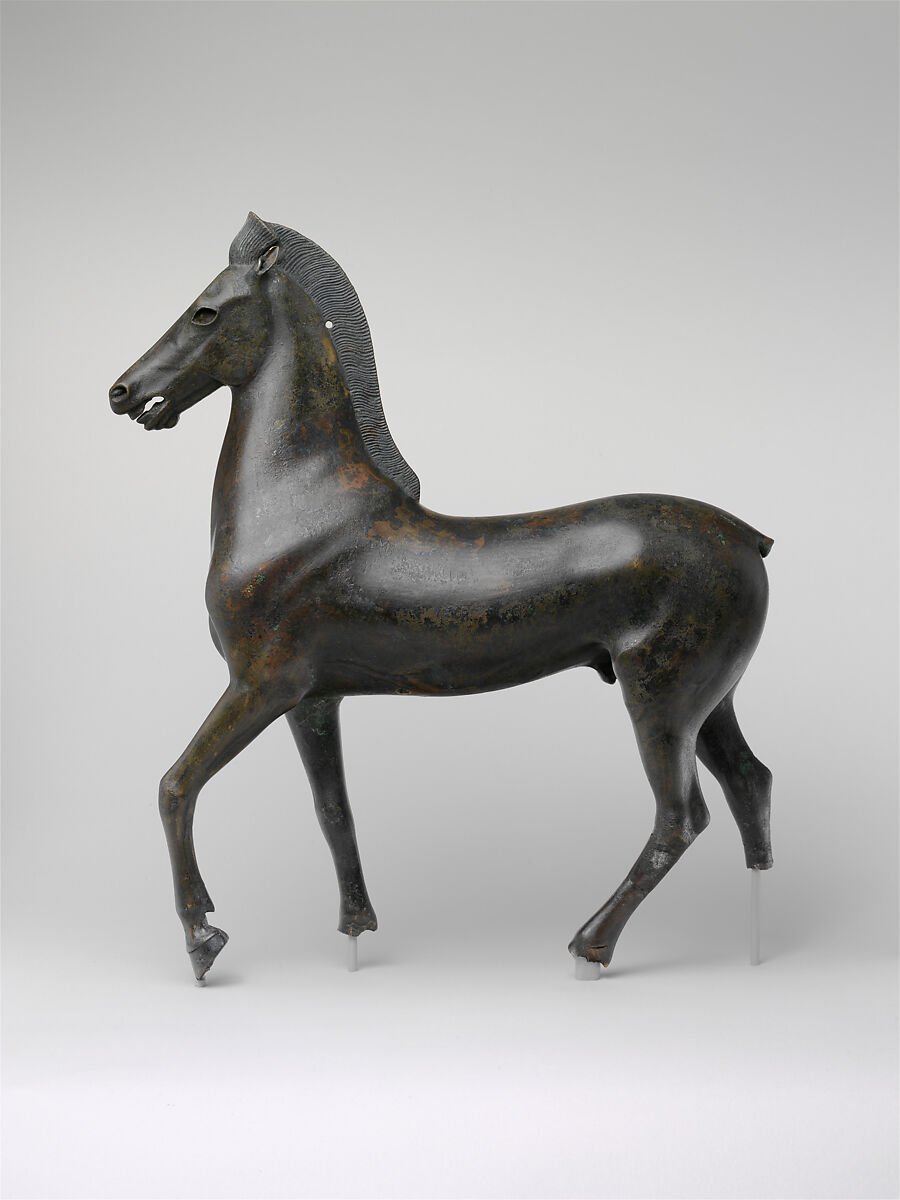 Bronze statuette of a horse, Bronze, Greek