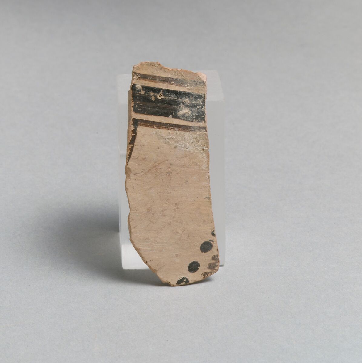 Vase fragment, Terracotta, Greek, Laconian 