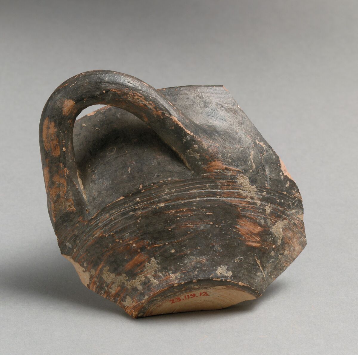 Vase fragment, Terracotta, Greek, Laconian 