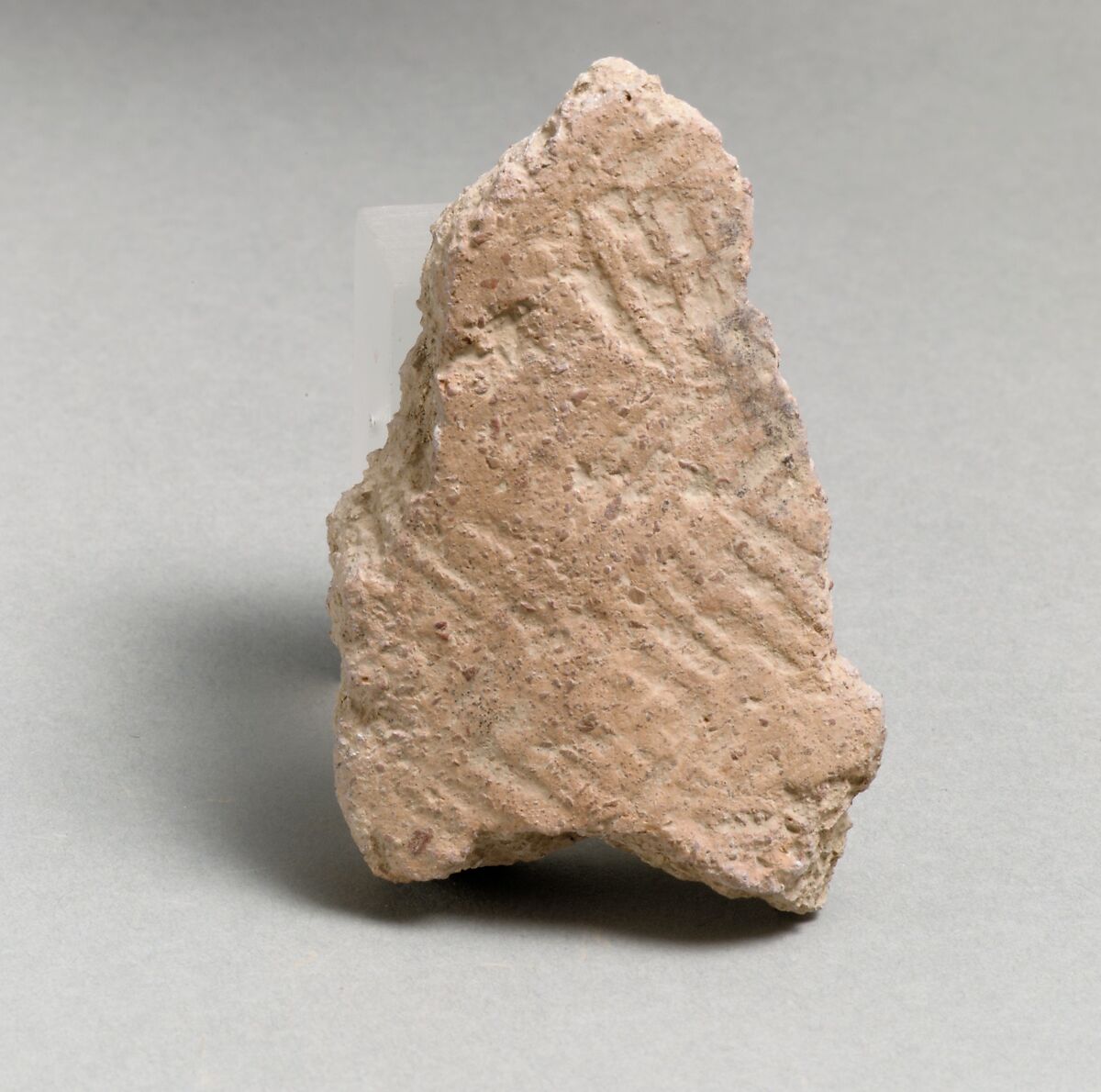 Terracotta fragment of a pithos (?) with impressed zigzag pattern, Terracotta, Helladic 