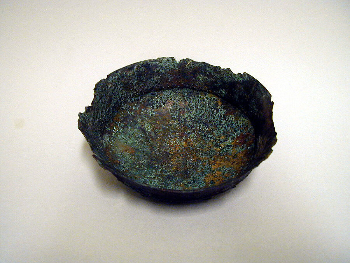 Bronze phiale (libation bowl) with rosette on the bottom, Bronze, Greek