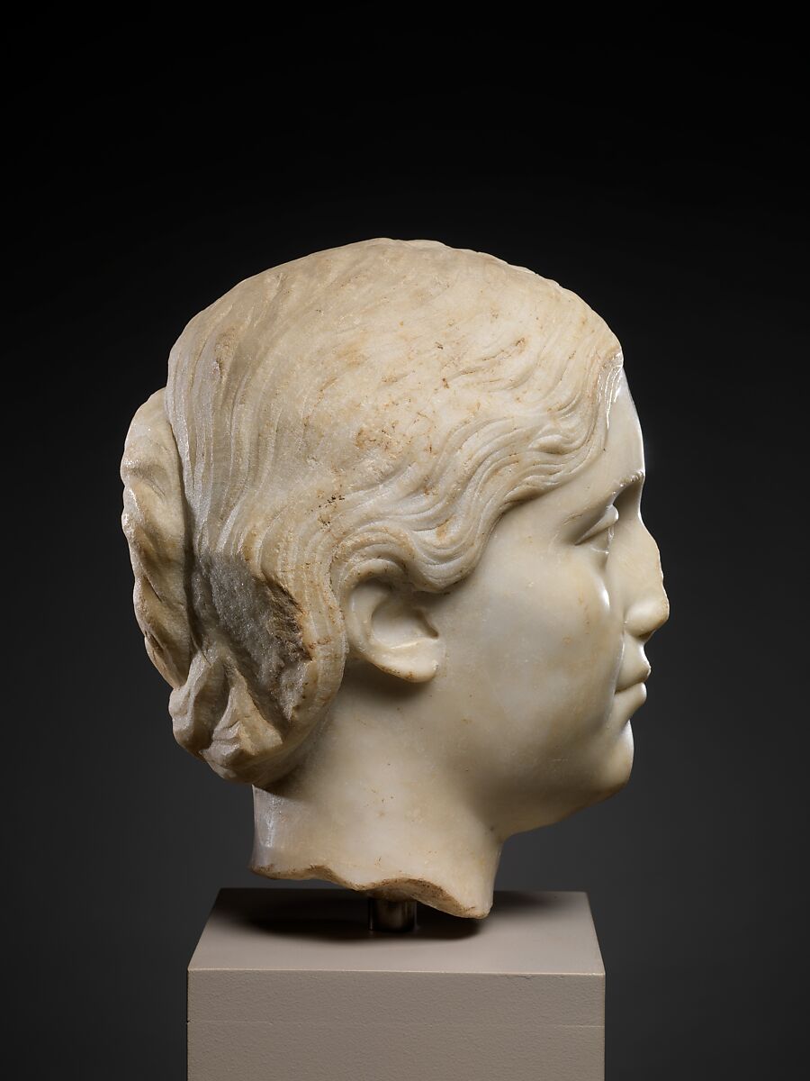 Marble portrait of a young woman, Marble, Roman