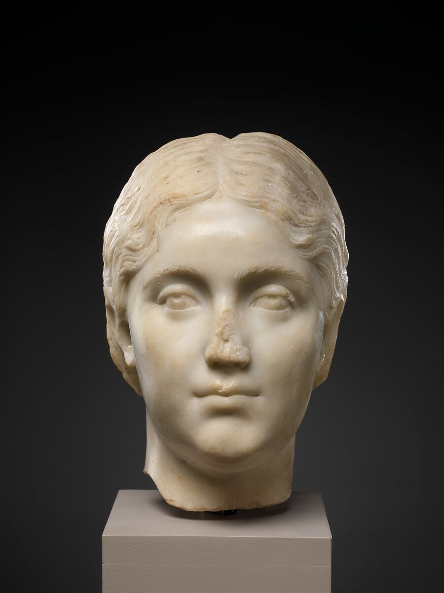 Marble portrait of a young woman, Marble, Roman 