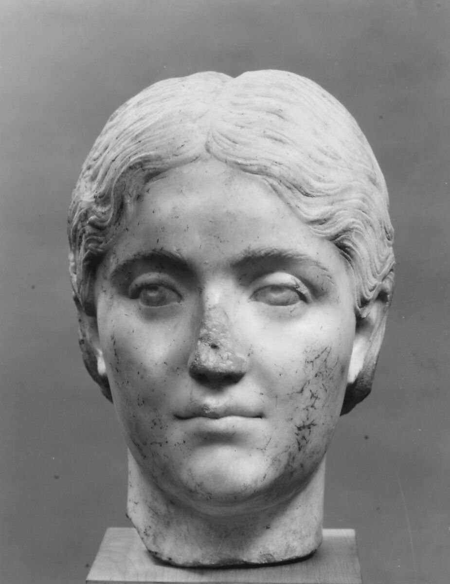 Marble portrait of a young woman, Marble, Roman