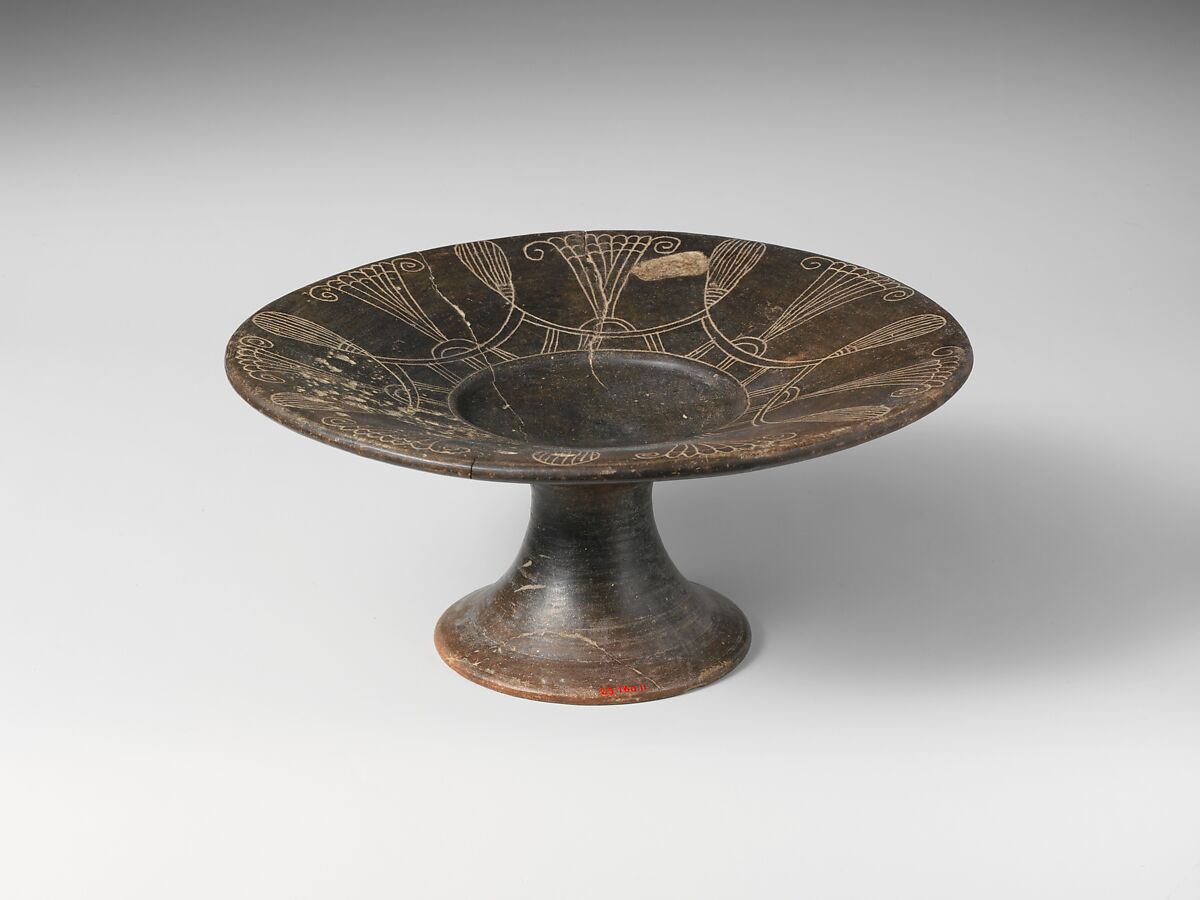 Terracotta stemmed plate, Terracotta, Capenate 