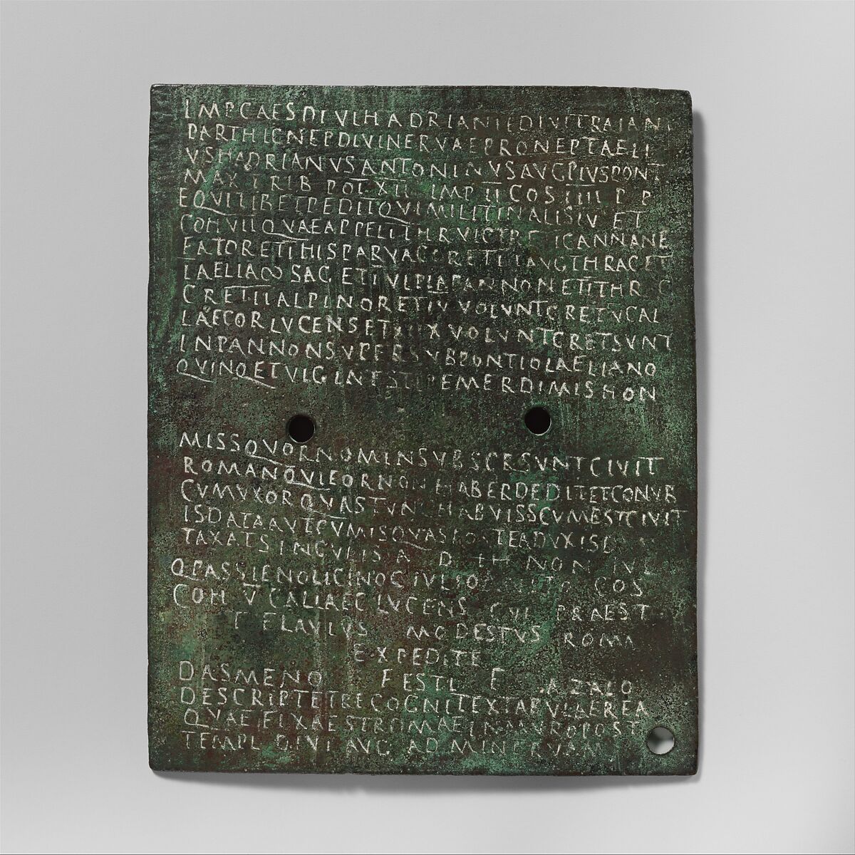 Bronze military diploma, Bronze, Roman
