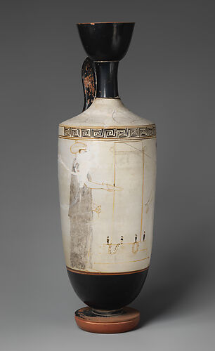 Terracotta lekythos (oil flask)