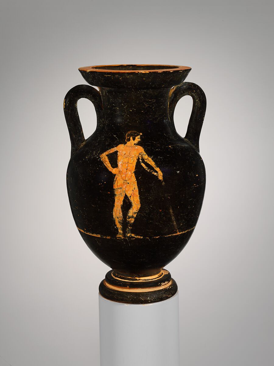 Terracotta amphora (jar), Attributed to the Praxias Group, Terracotta, Etruscan