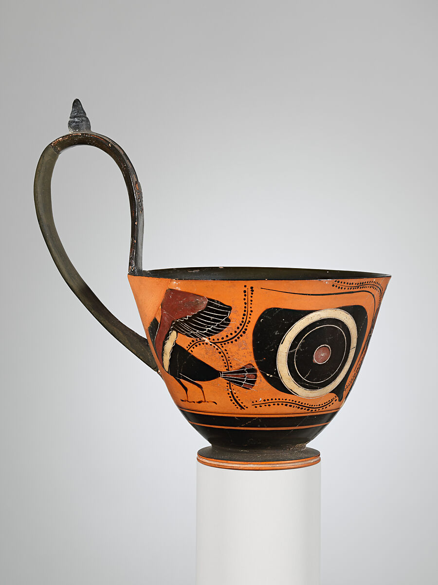 Terracotta kyathos (cup-shaped ladle), Terracotta, Greek, Attic