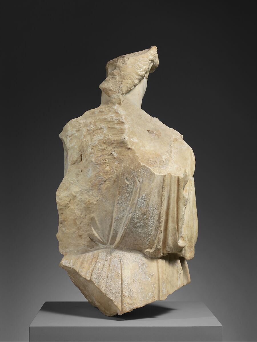 Marble head and torso of Athena, Marble, Pentelic, Roman