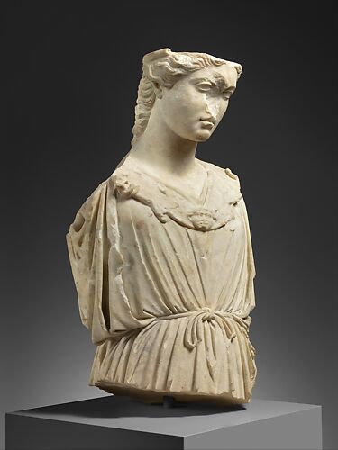 Marble head and torso of Athena