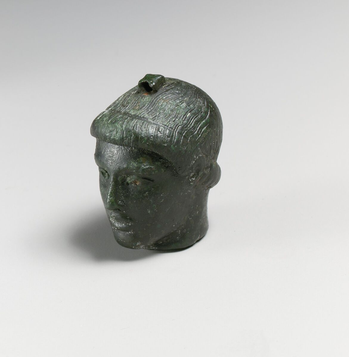Bronze head of a youth, Bronze, Greek 