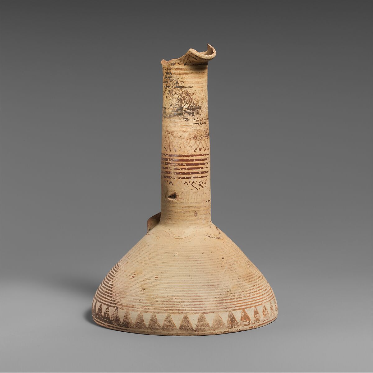 Terracotta oinochoe (jug), Terracotta, Greek, Corinthian 