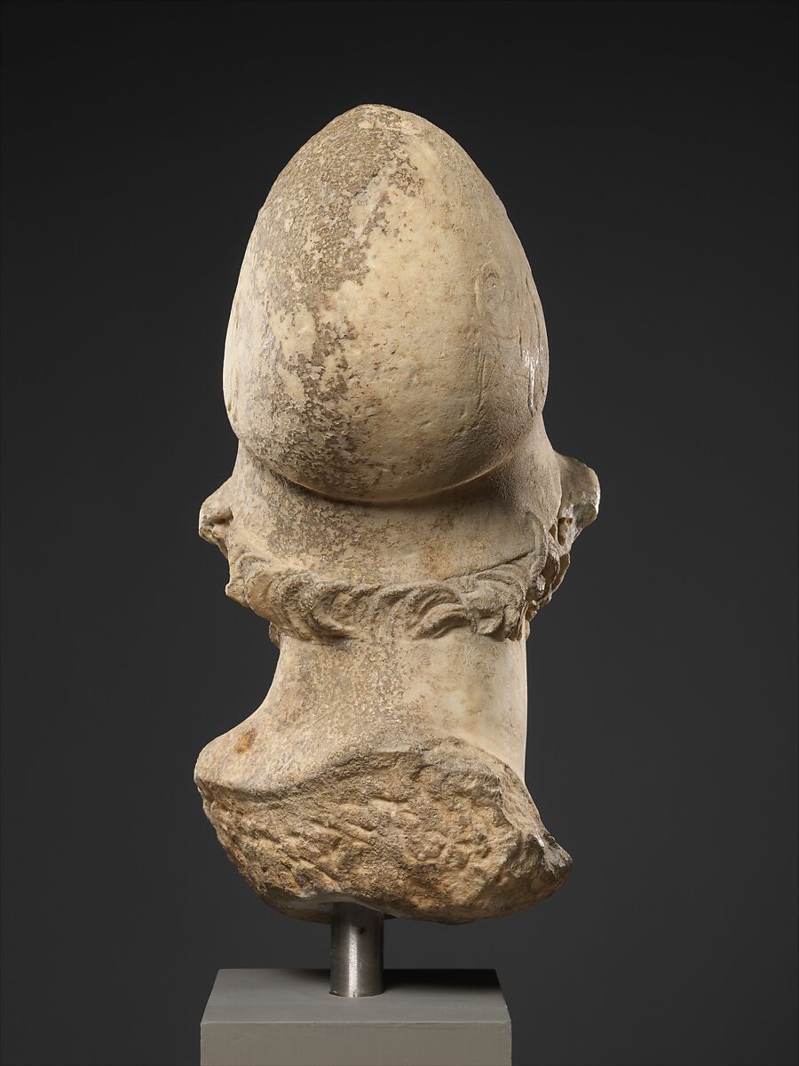 Marble head of a Greek general, Marble, Pentelic ?, Roman