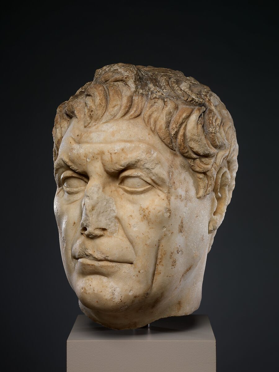 Marble portrait of a man, Marble, Roman