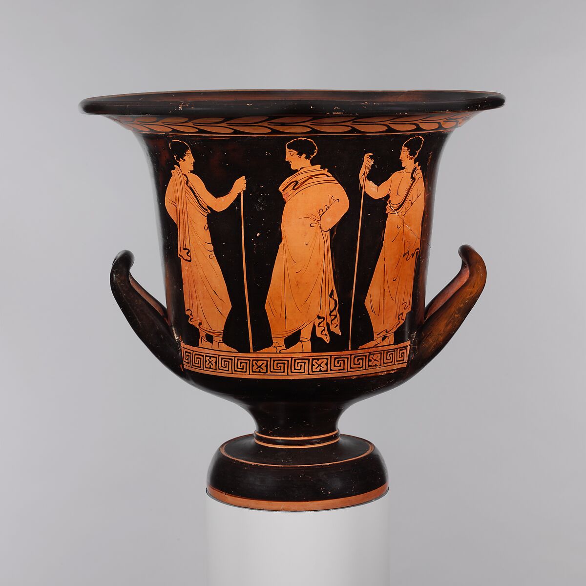 Terracotta calyx-krater (mixing bowl), Attributed to the Dolon Painter, Terracotta, Greek, South Italian, Lucanian