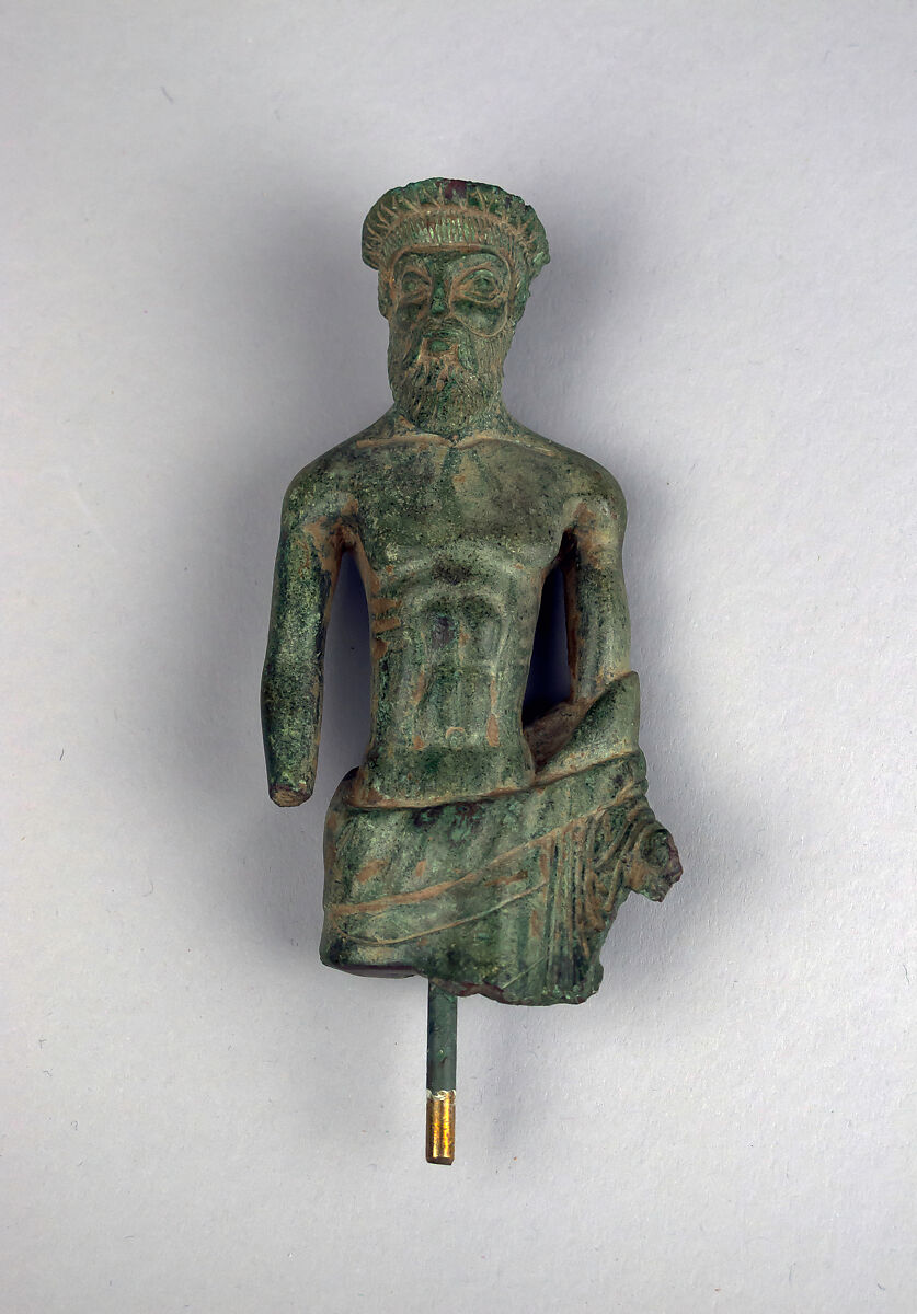 Statuette of a man, upper half, Bronze, Etruscan 