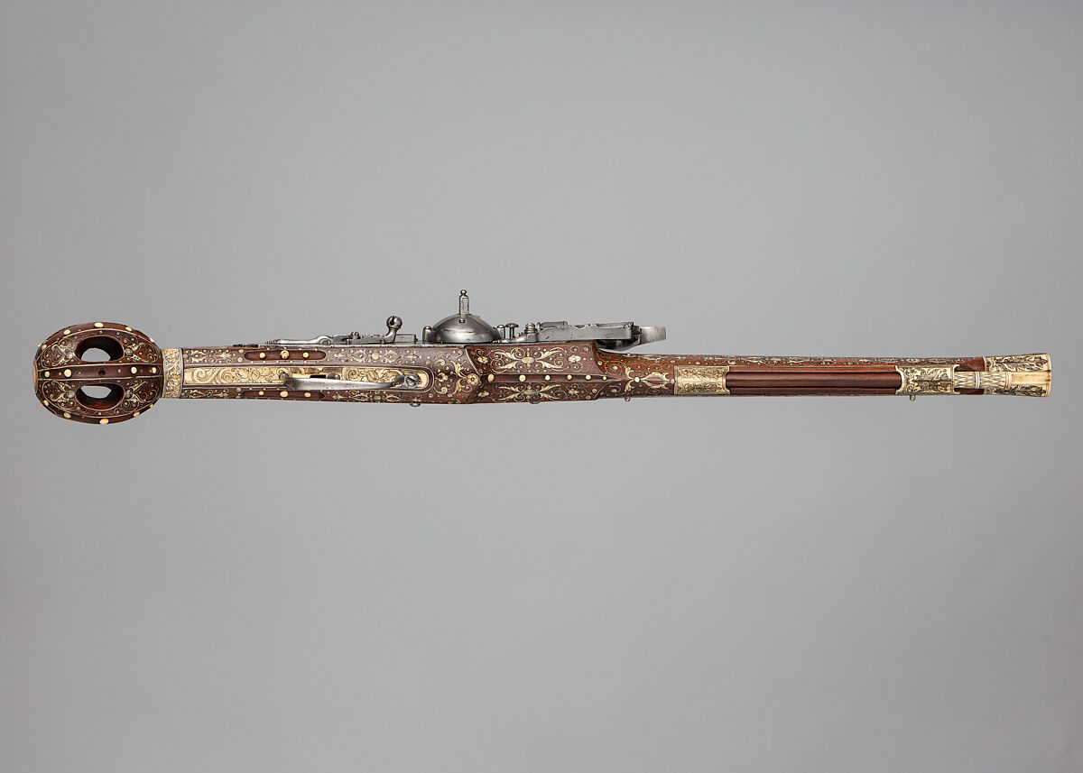 Wheellock Pistol, Steel, wood (cherry), staghorn, German