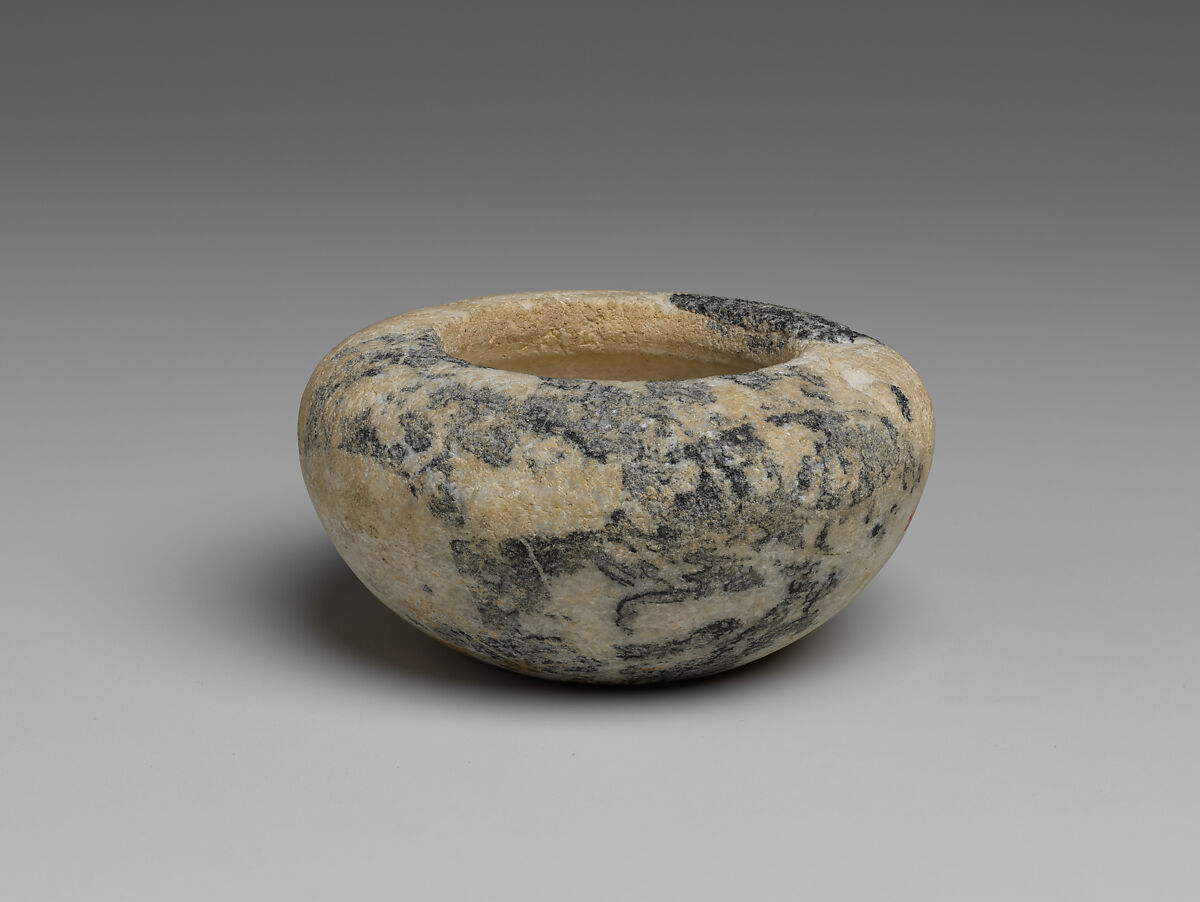 Marble bird's-nest bowl, Marble, Minoan 