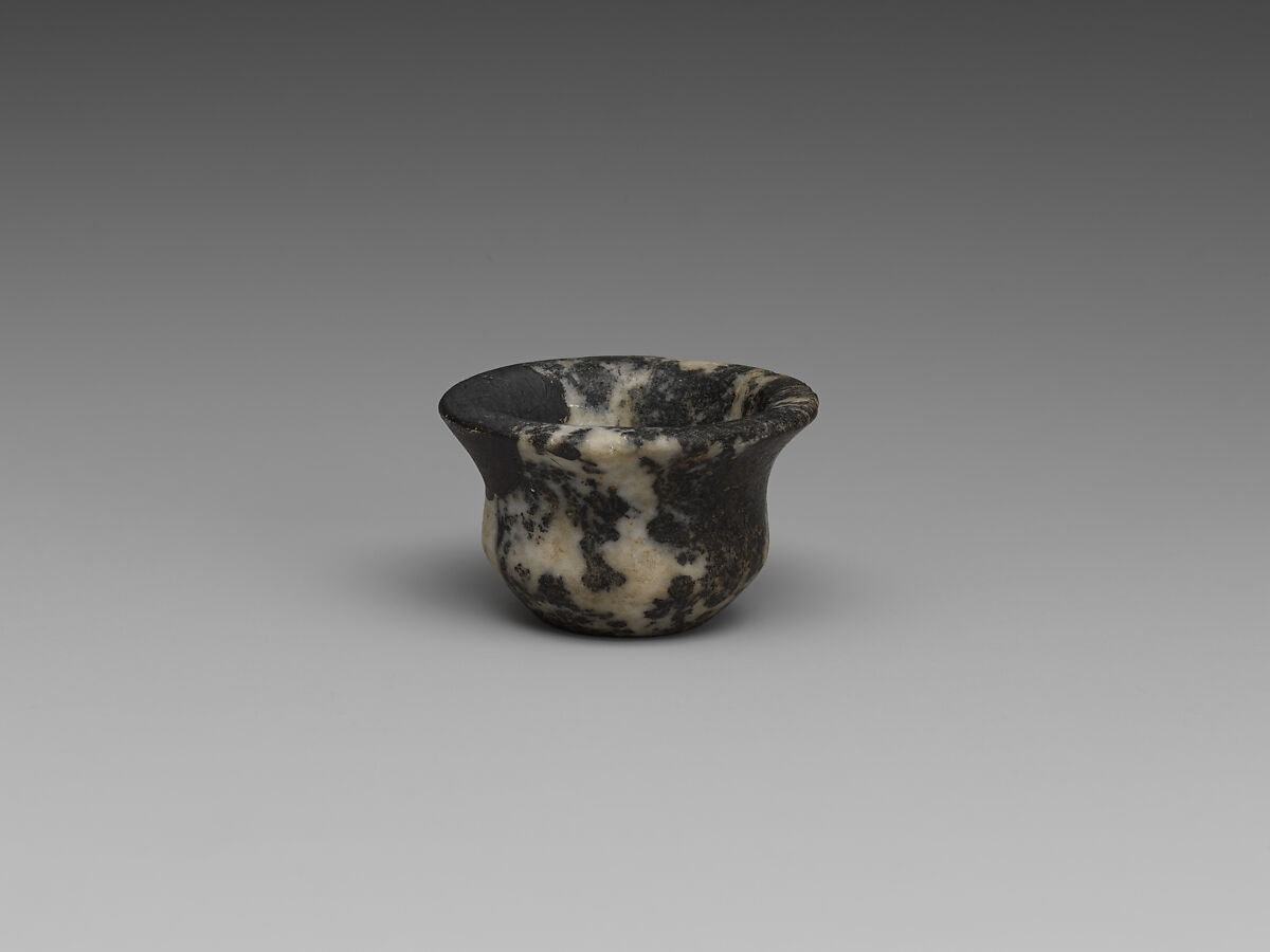 Marble cup, Marble, black-white, Minoan