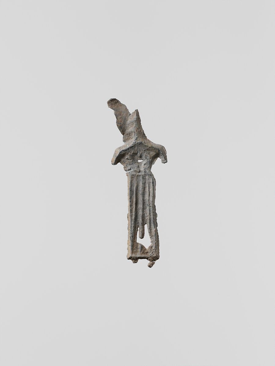 Statuette of a woman votary, Lead, Greek, Laconian 