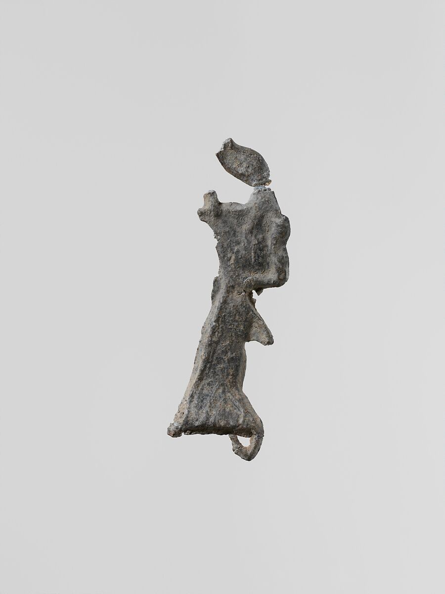 Statuette of a woman votary, Lead, Greek, Laconian 