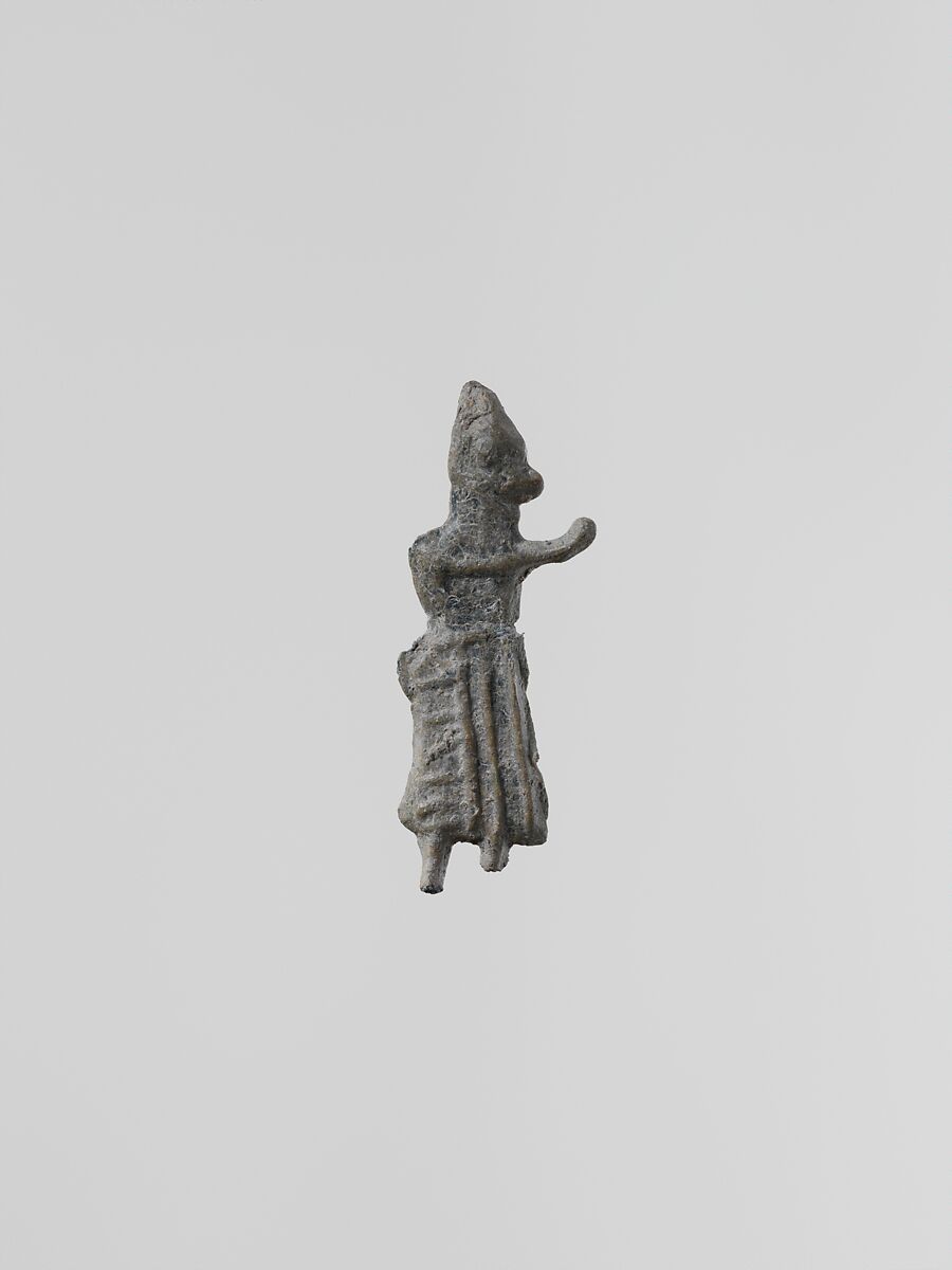 Statuette of a woman votary, 5 ?, Lead, Greek, Laconian 