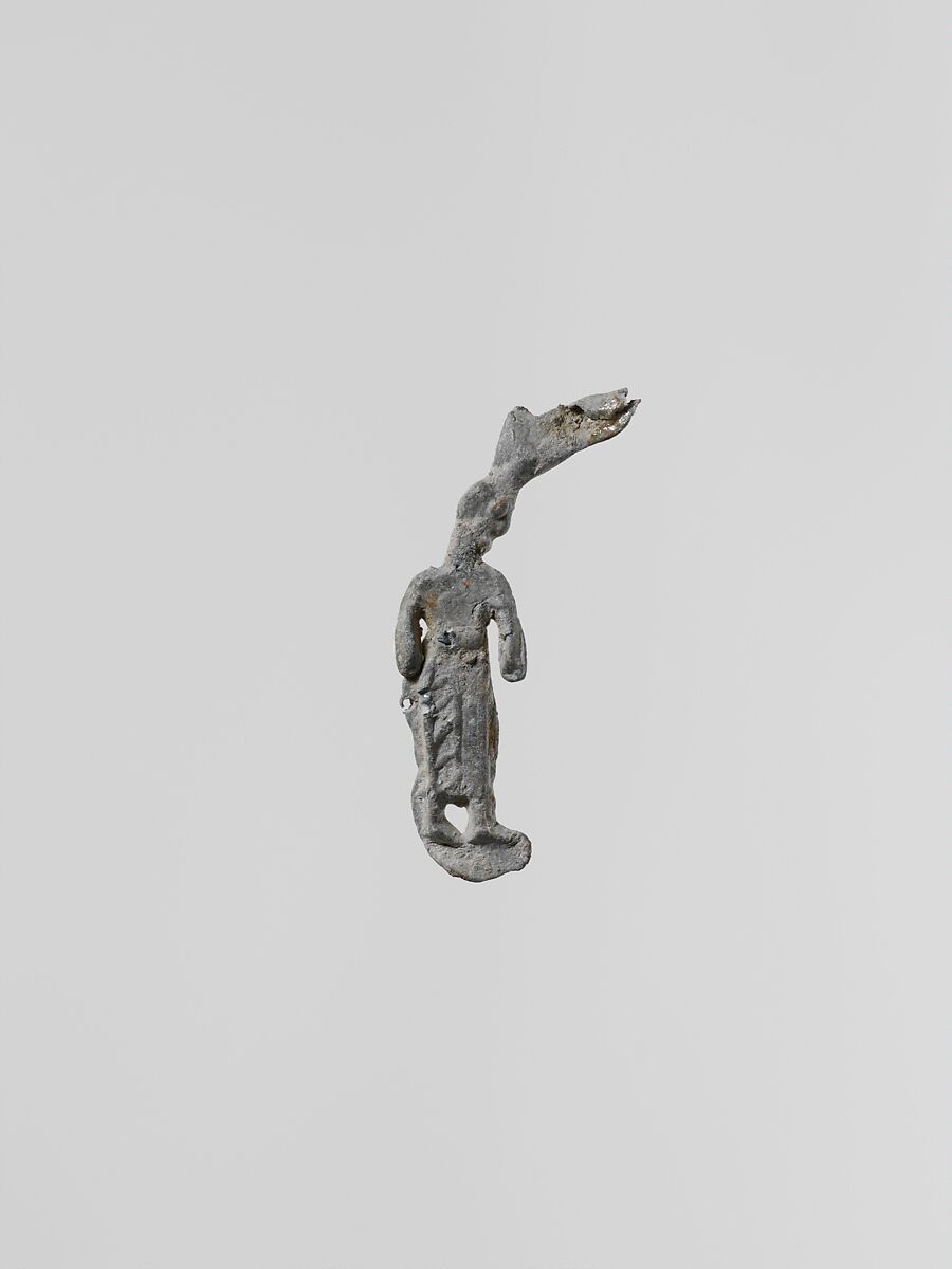 Statuette of a woman votary, 5 ?, Lead, Greek, Laconian 