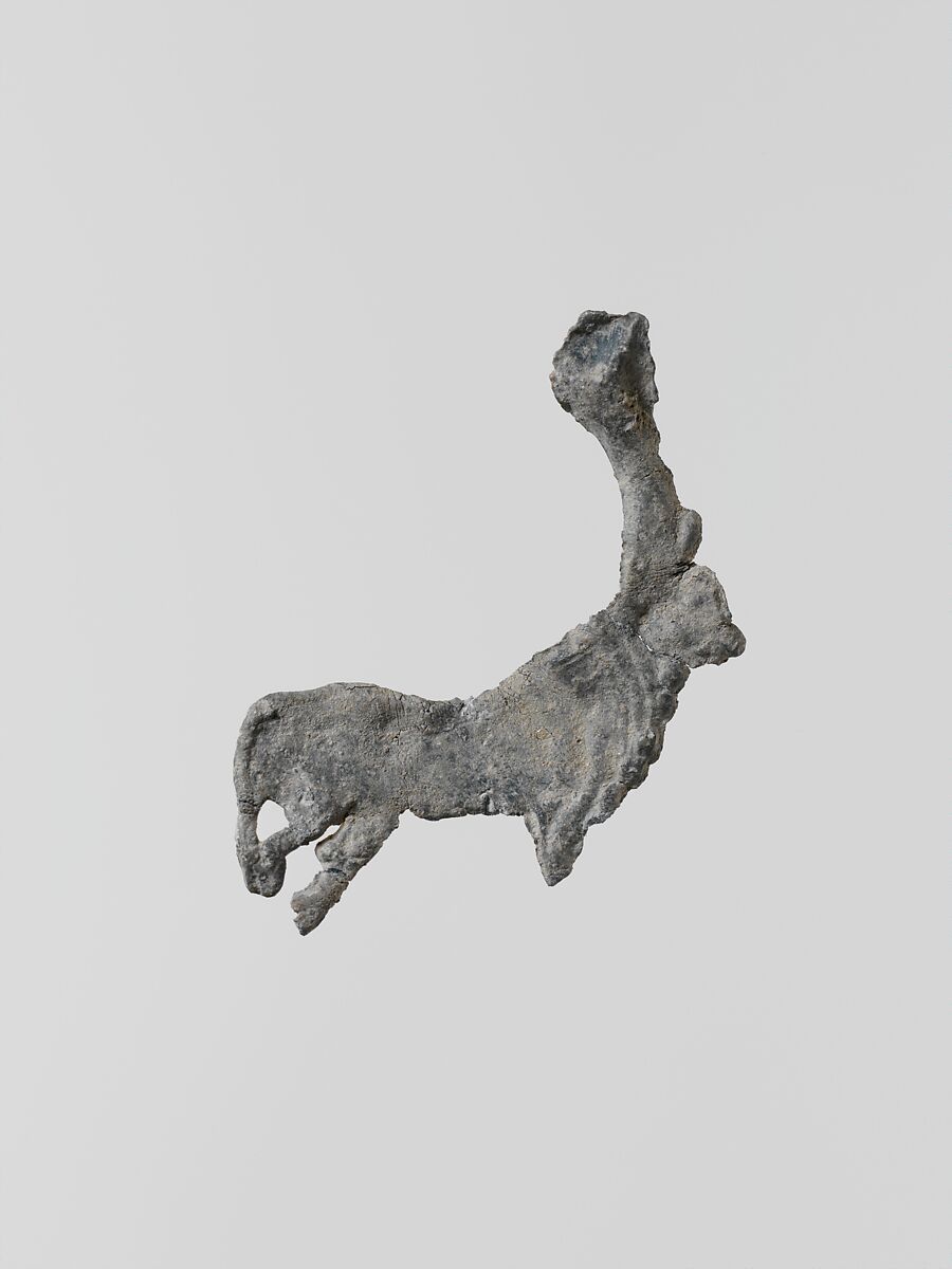 Statuette of a bull, Lead, Greek, Laconian 