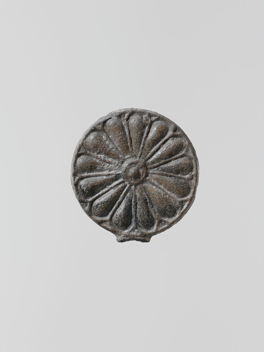 Lead ornament in the form of a rosette, Lead, Greek, Laconian 