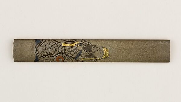 Knife Handle (Kozuka), Copper-silver alloy (shibuichi), gold, copper-gold alloy (shakudō), copper, Japanese