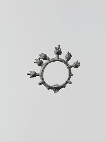 Lead wreath of lotus buds