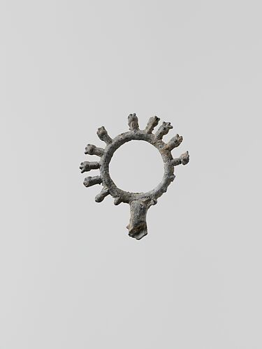 Lead wreath of lotus buds