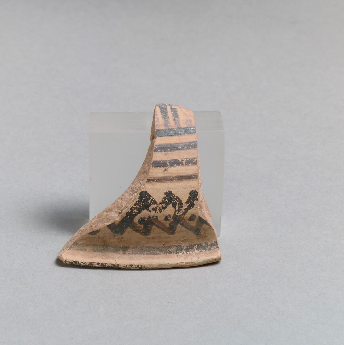 Vase fragment, Terracotta, Greek, Laconian 