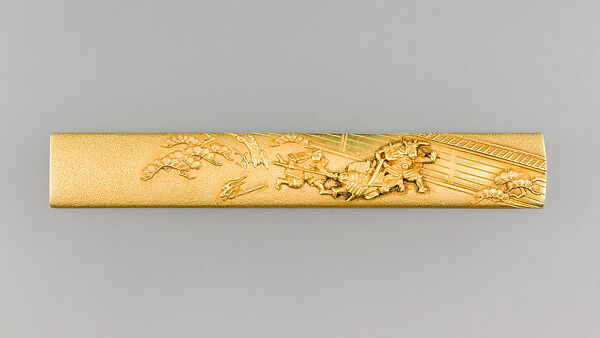 Knife Handle (Kozuka), Gold, Japanese 