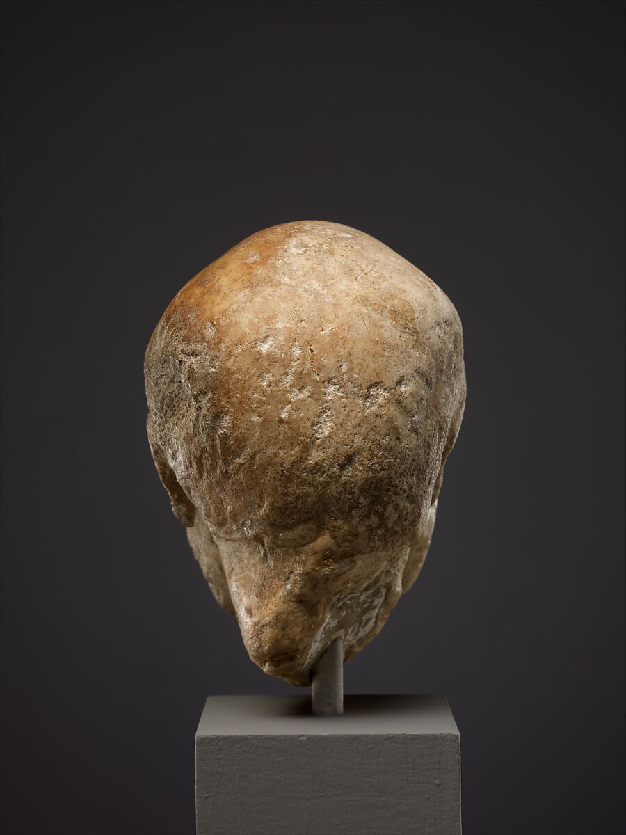 Marble portrait head of the philosopher Chrysippos, Marble, Roman