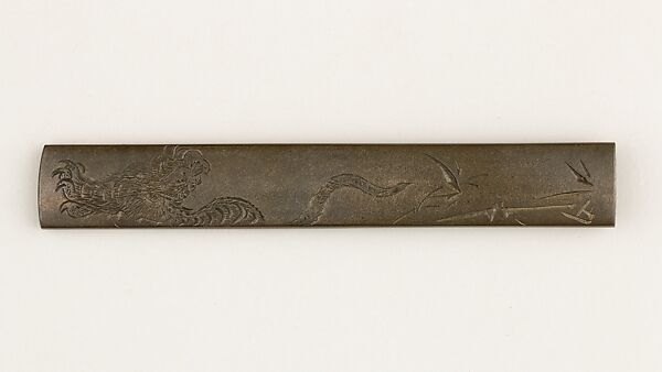 Knife Handle (Kozuka), Copper-silver alloy (shibuichi), gold, copper, silver, Japanese