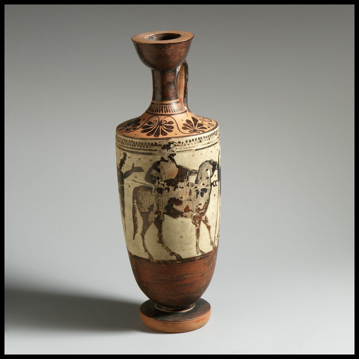 Lekythos, Attributed to the Athena Painter, Terracotta, Greek, Attic 
