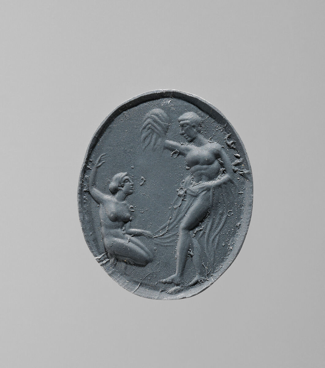 Chalcedony scaraboid, Carnelian or chalcedony, Greek